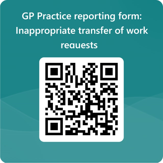 GP Report Inappropriate Transfer QR Code